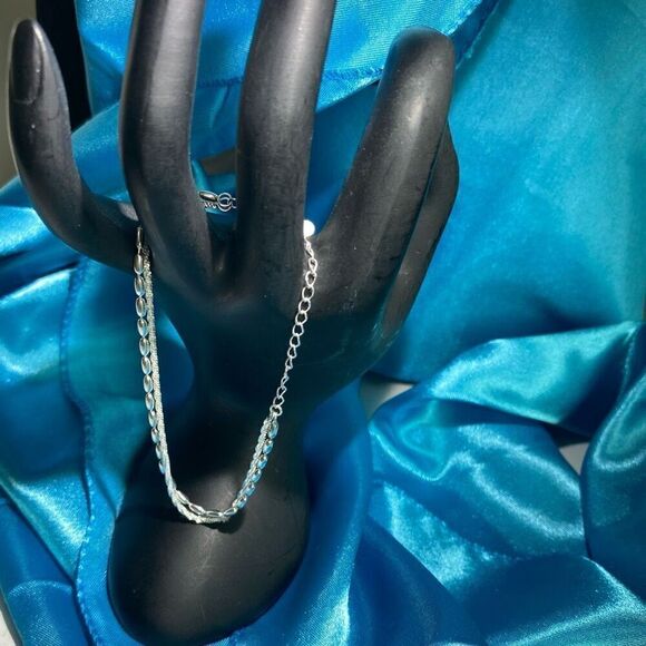 ATV Sterling 925 Silver 2-strand Adjustable Bracelet - Picture 4 of 11